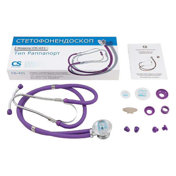 Стетофонендоскоп CS Medica CS-421, фиолетовый