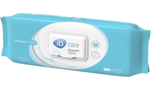 Салфетки влажные очищающие ID care 64 шт