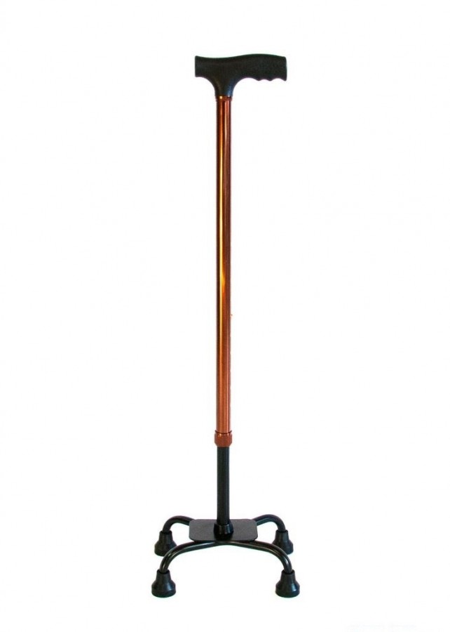 Трость 4-х опорная, регулируемая по высоте, без устройства противоскольжения