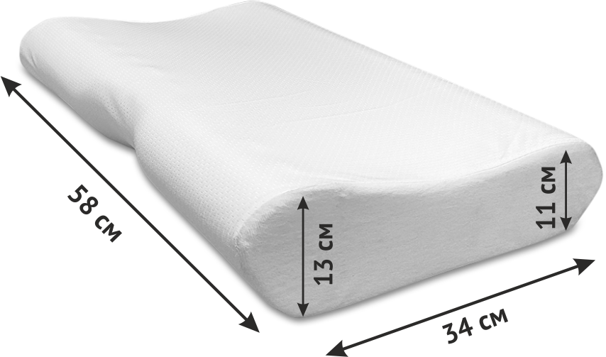 Анатомическая подушка "Премиум П3 c массажным эффектом" и выемкой под плечо(Валик 11 см и выемка под плечо 13 см)