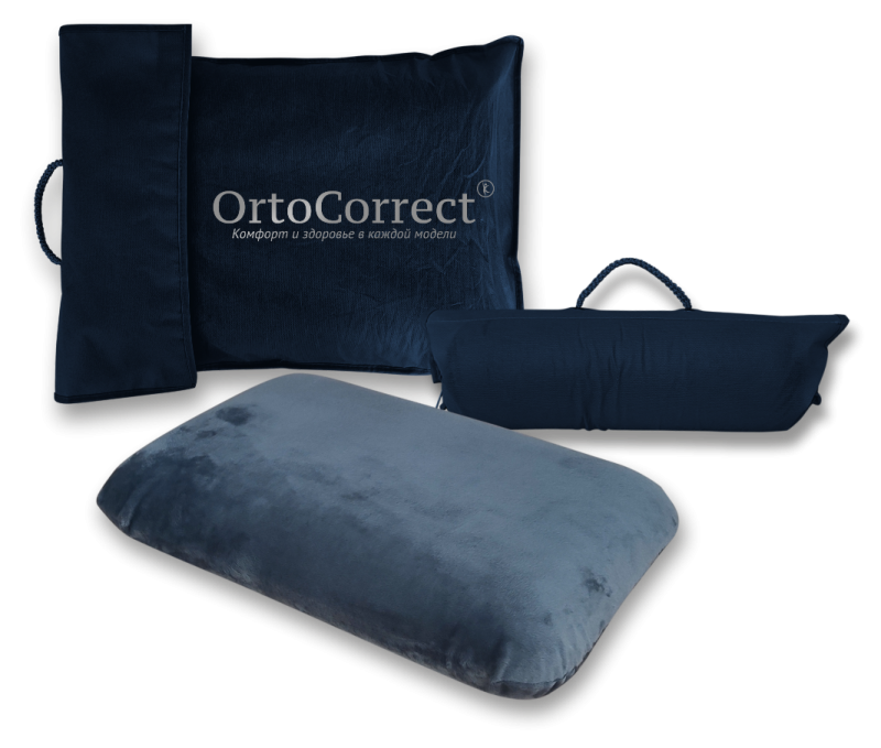 Анатомическая подушка под голову универсальная "Евро мини( туристическая)" (высота 10 см)